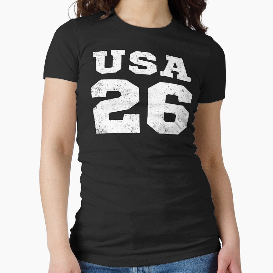 USA 2026 Vintage Distressed Soccer Football Design by BluecidDesign