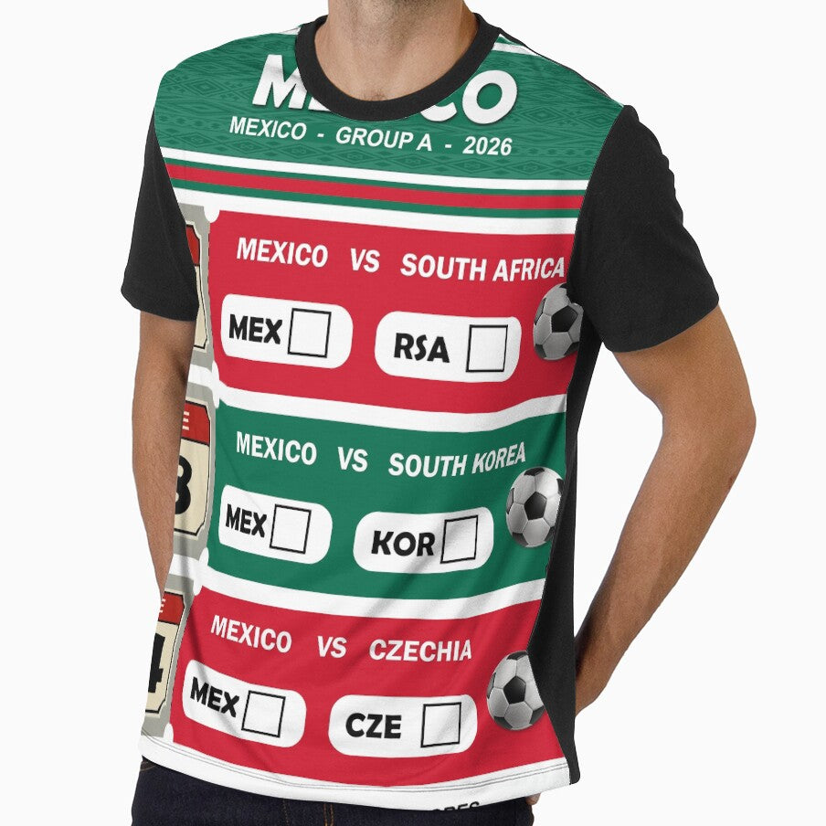 Mexico Soccer Fan Shirt 2026 World Cup Tourney Tracker Matchday Tee by TourneyTracker