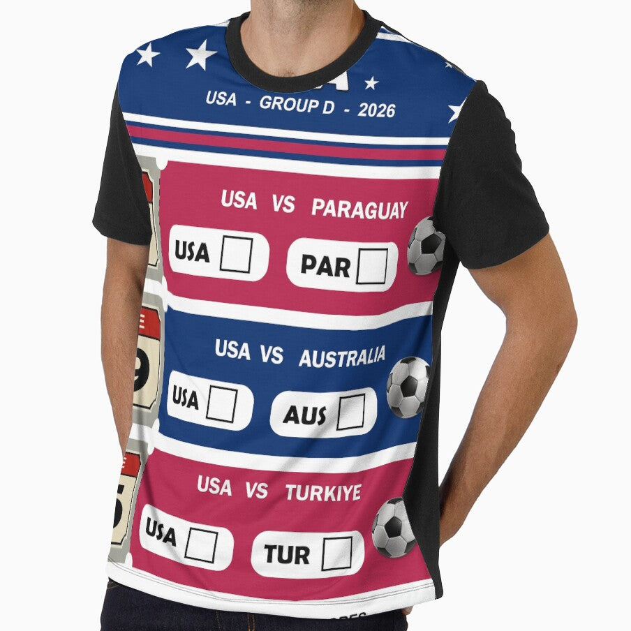 USA Soccer Fan Shirt 2026 World Cup Tourney Tracker Matchday Tee by TourneyTracker