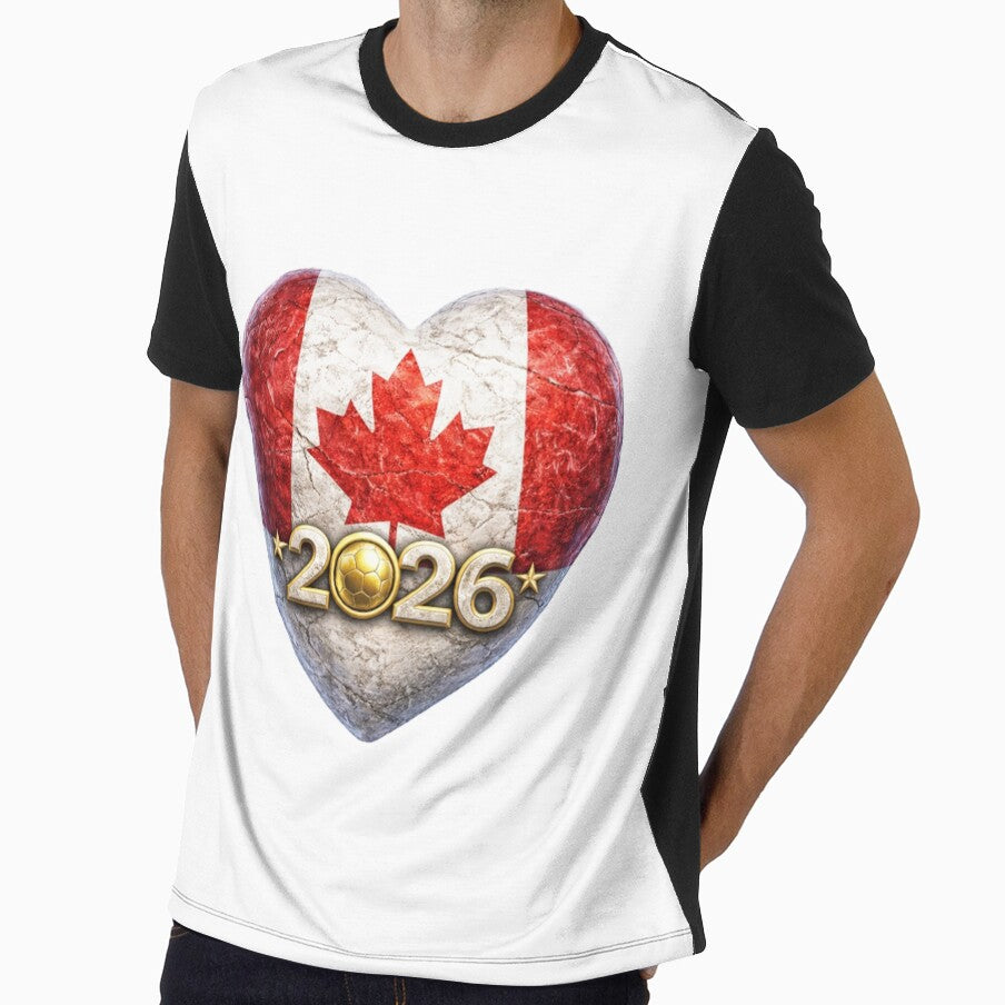Canada 2026 World Football Heart Flag Design by IntelliMindDesigns