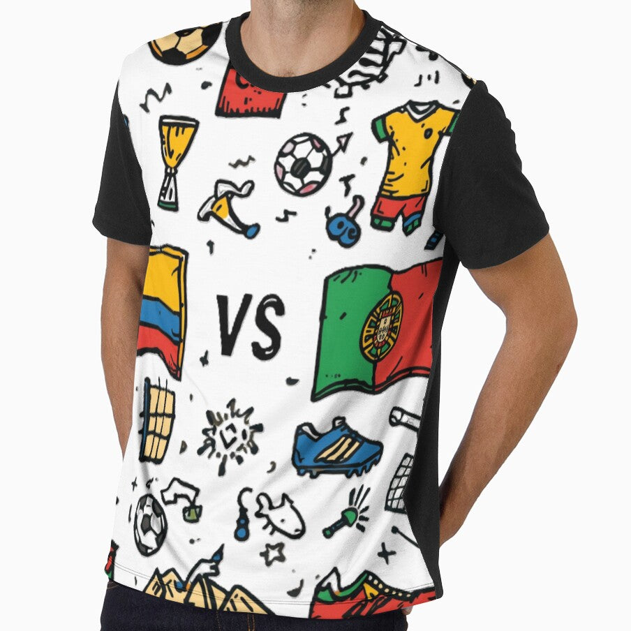 Colombia vs Portugal World Cup 2026 Doodle - Father's Day Gift Football. by GeoandHome
