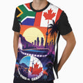 South Africa vs Canada 2026 Retro Synthwave City Skyline Soccer Art by Nexus Space