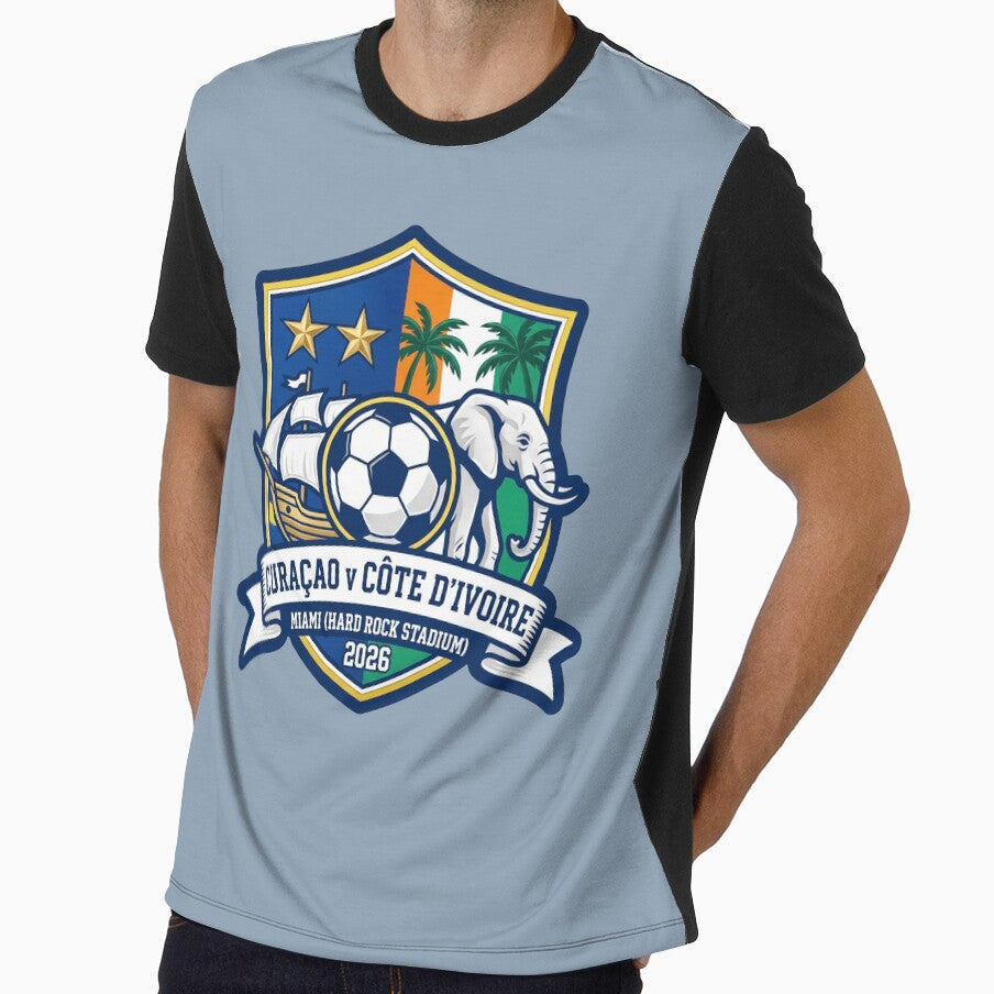 Curacao vs Cote d'Ivoire Miami 2026 Soccer Crest by Pride Emblem Prints