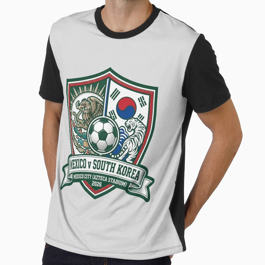 Mexico South Korea Soccer Crest Azteca Stadium 2026 by Pride Emblem Prints