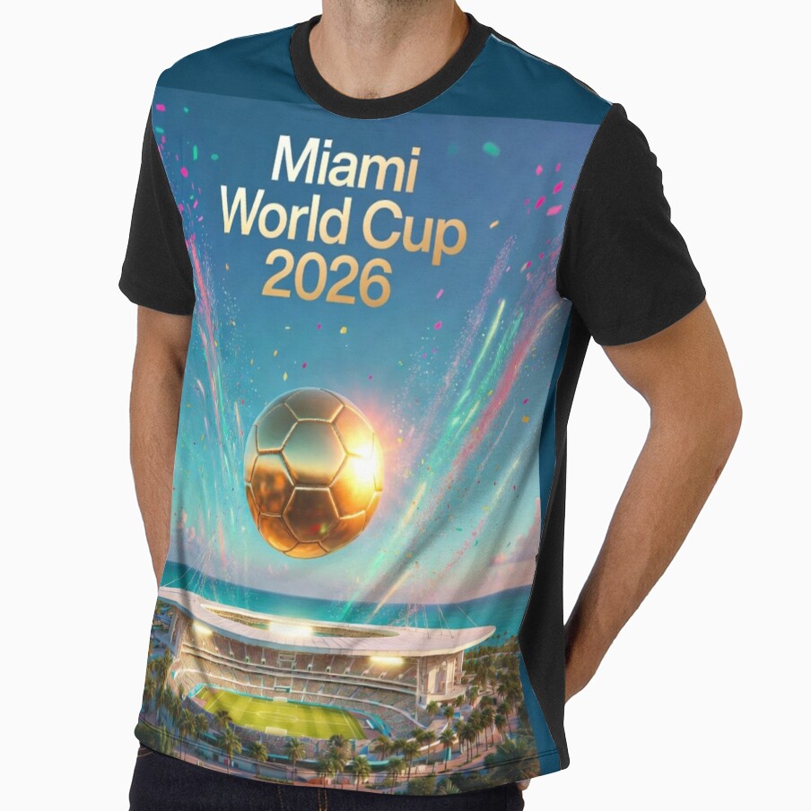 Miami World Cup 2026 Soccer Celebration Poster by Nexus Space