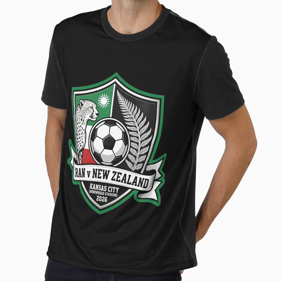 Iran vs New Zealand Soccer Match Commemorative Crest by Pride Emblem Prints
