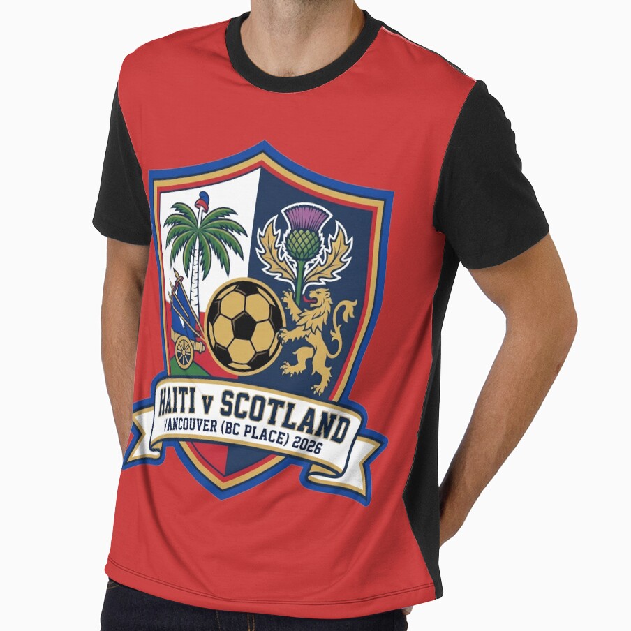 Haiti vs Scotland Soccer Crest Vancouver 2026 Match Vibe by Pride Emblem Prints