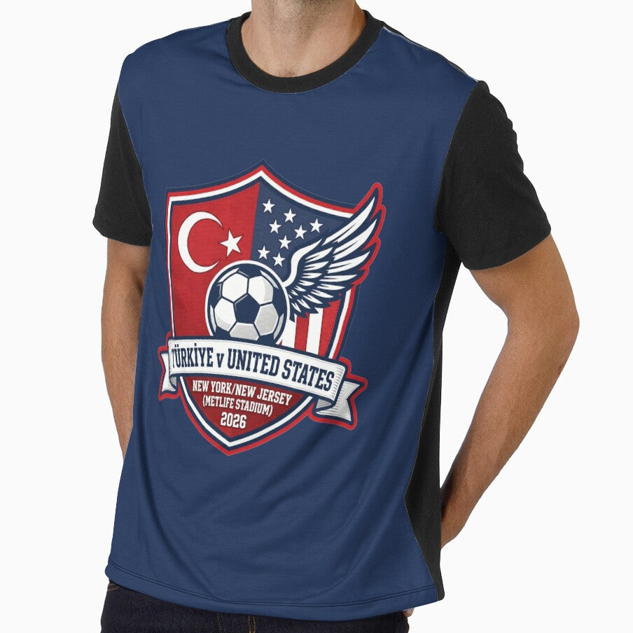 Turkiye vs USA Soccer Match 2026 Commemorative Crest by Pride Emblem Prints