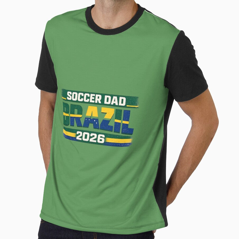 Brazil Soccer Dad 2026 | Football Dad World Cup Fan Design, That's my team, Soccer Dad Gift For Father, Match Day Brazil Fan Tee, Football Dad Shirt by VectorJoy