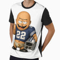 Funny American Football Player Cartoon – Chimou Character, Football Humor Design, Perfect Gift for Football Fans by WotanArt