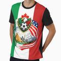 North America Football Fan Design Bold Tricolor Apparel by Tender Flower Clothing