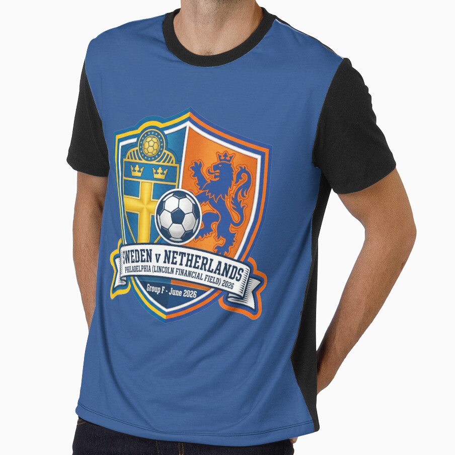 Sweden vs Netherlands 2026 Philadelphia Soccer Match Crest by Pride Emblem Prints