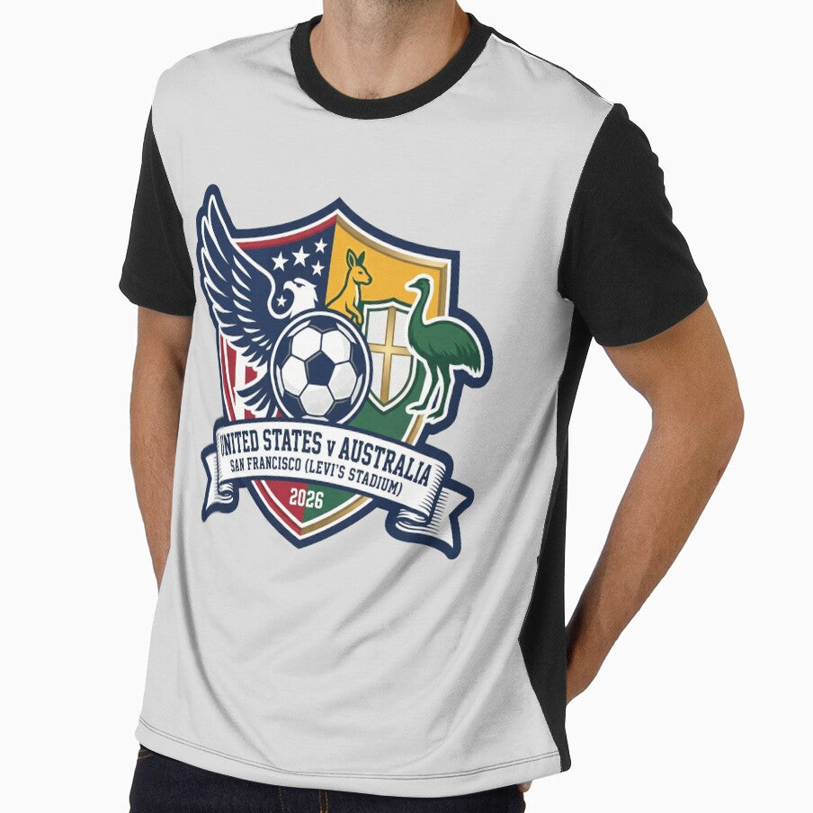 United States Australia Soccer Match 2026 Commemorative Crest by Pride Emblem Prints