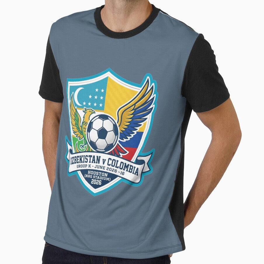 Uzbekistan vs Colombia 2026 Soccer Match Crest Badge by Pride Emblem Prints