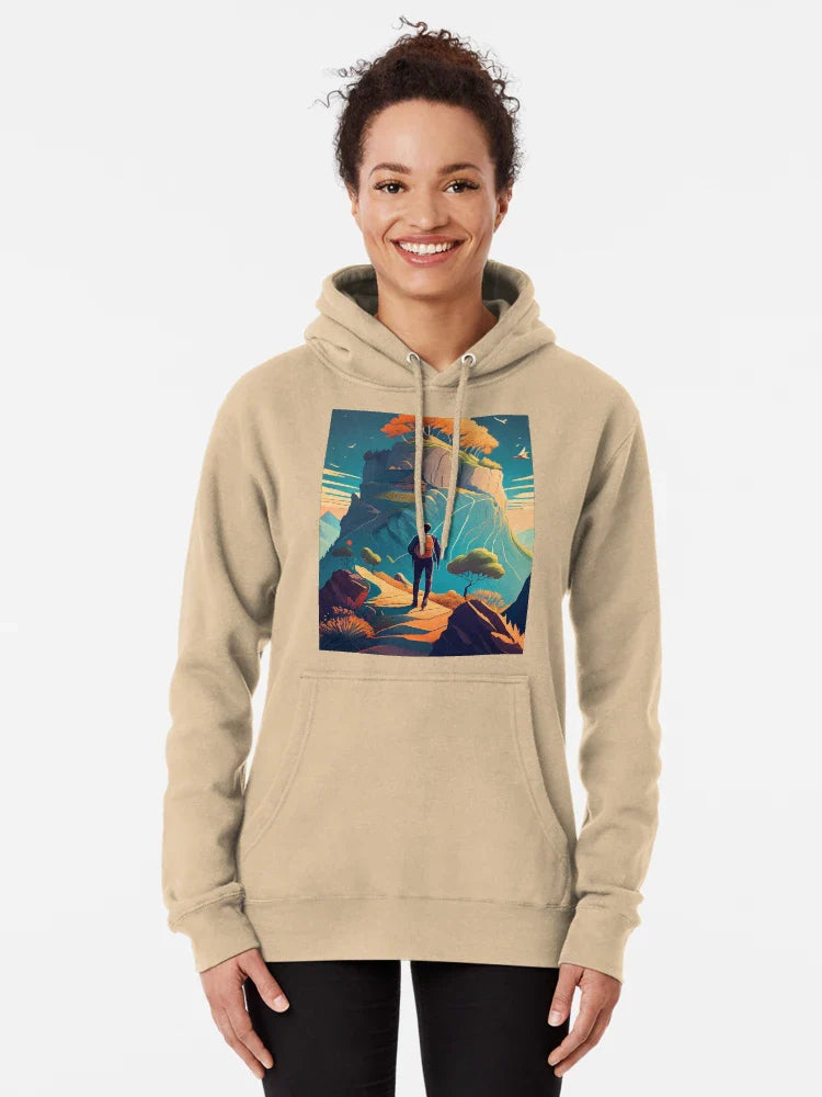 Mountain landscape in japan abstract rainbow Classic T-Shirt