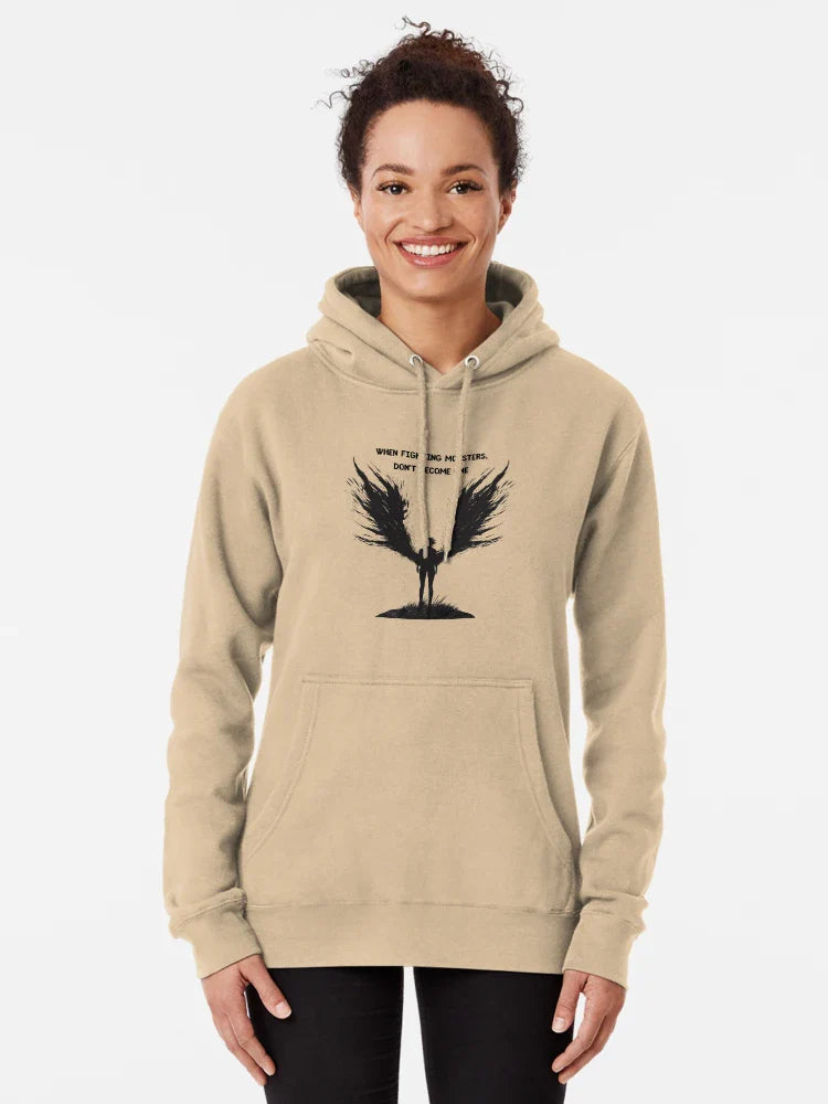 When Fighting Monsters Dark Angel Silhouette Classic T-Shirt