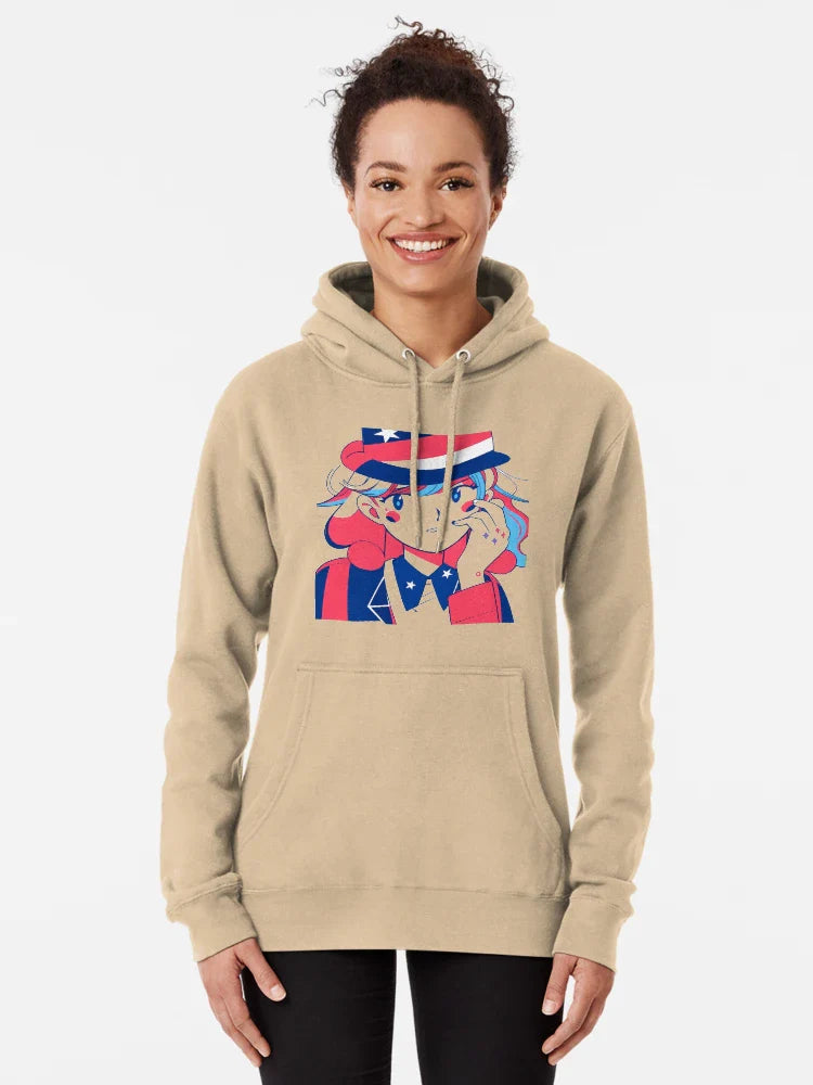 Woman American Whimsical Celebration Joyful Festive Characters Colorful Classic T-Shirt