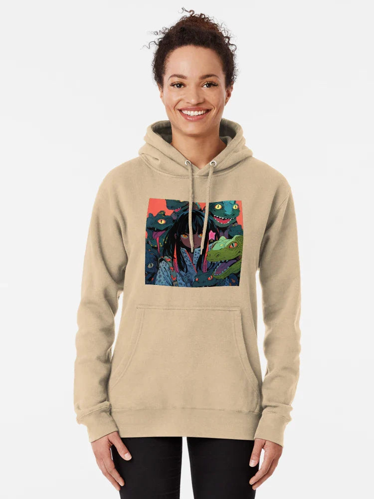 Fierce Girl with Lurking Lizards Classic T-Shirt