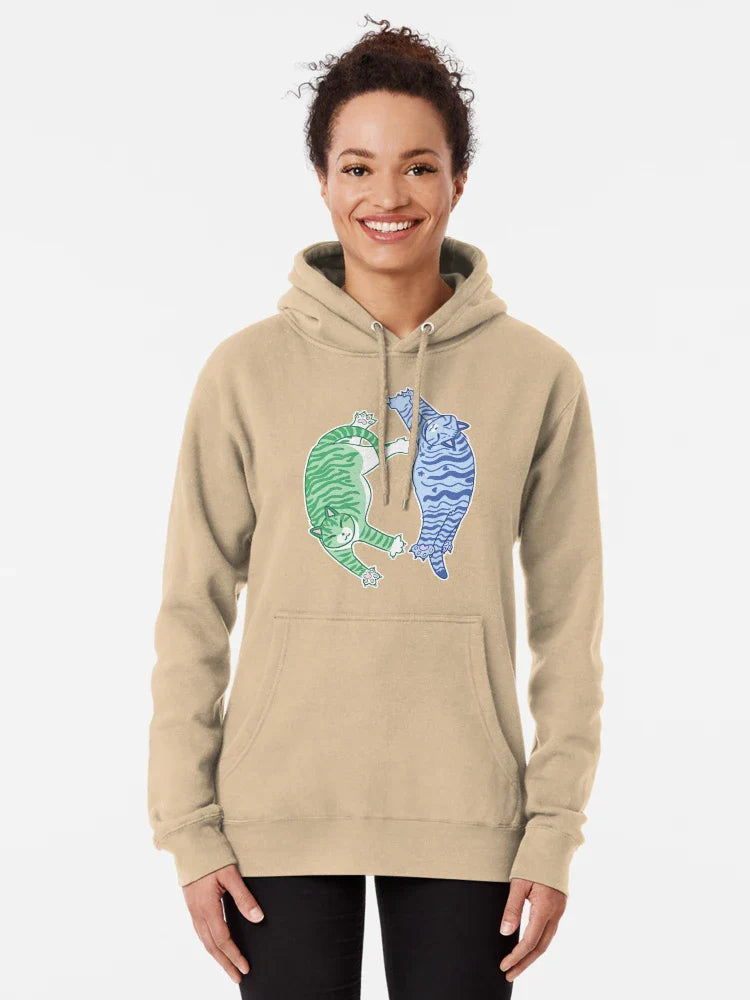 Blue and Green Tabby Kitties Classic T-Shirt
