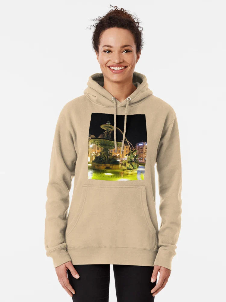 Illuminated Fountain and Mermaid. Rossio, Lisbon Classic T-Shirt