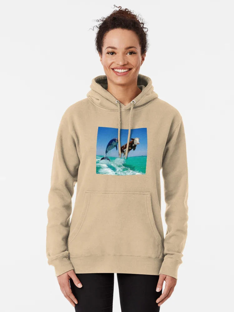 Cow swimming with Dolphin Classic T-Shirt