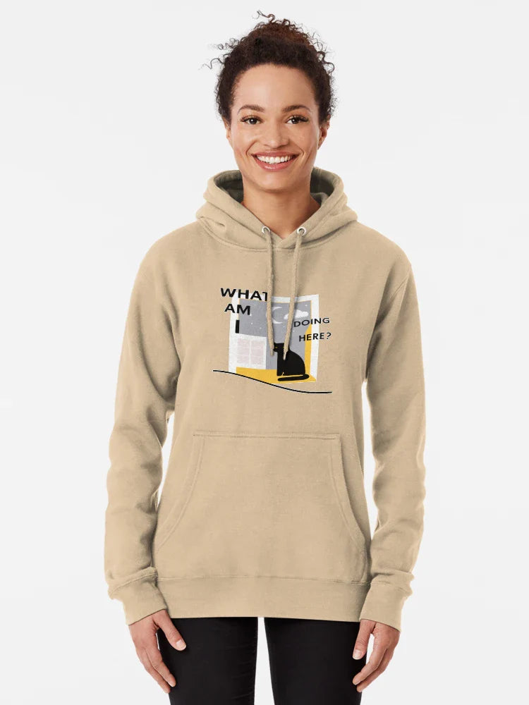 What Am I Doing Here? | Black Cat in the Rain – Sticker Classic T-Shirt
