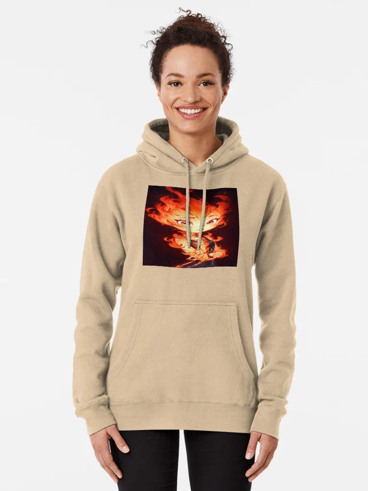 beautiful cute fire girl drawing Classic T-Shirt