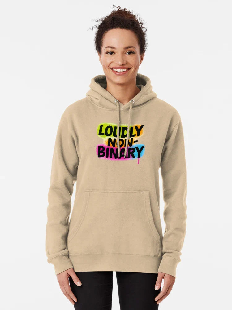 Loudly Non-Binary – Bold Pride Message Classic T-Shirt