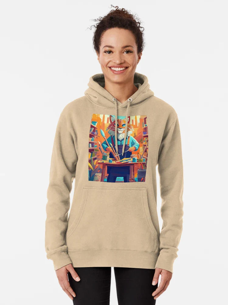 Fox painter abstract rainbow Classic T-Shirt