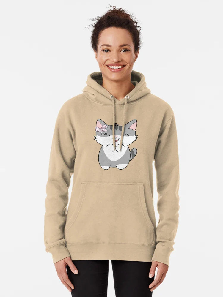 Kawaii Tabby Cat with Pink Chinoiserie Coquette Bow Classic T-Shirt
