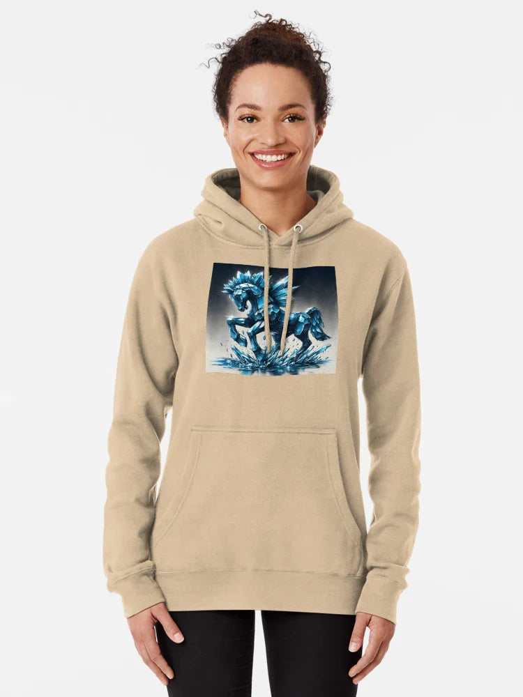 Sapphire Crystal Horse, Ai Generated Art   Classic T-Shirt