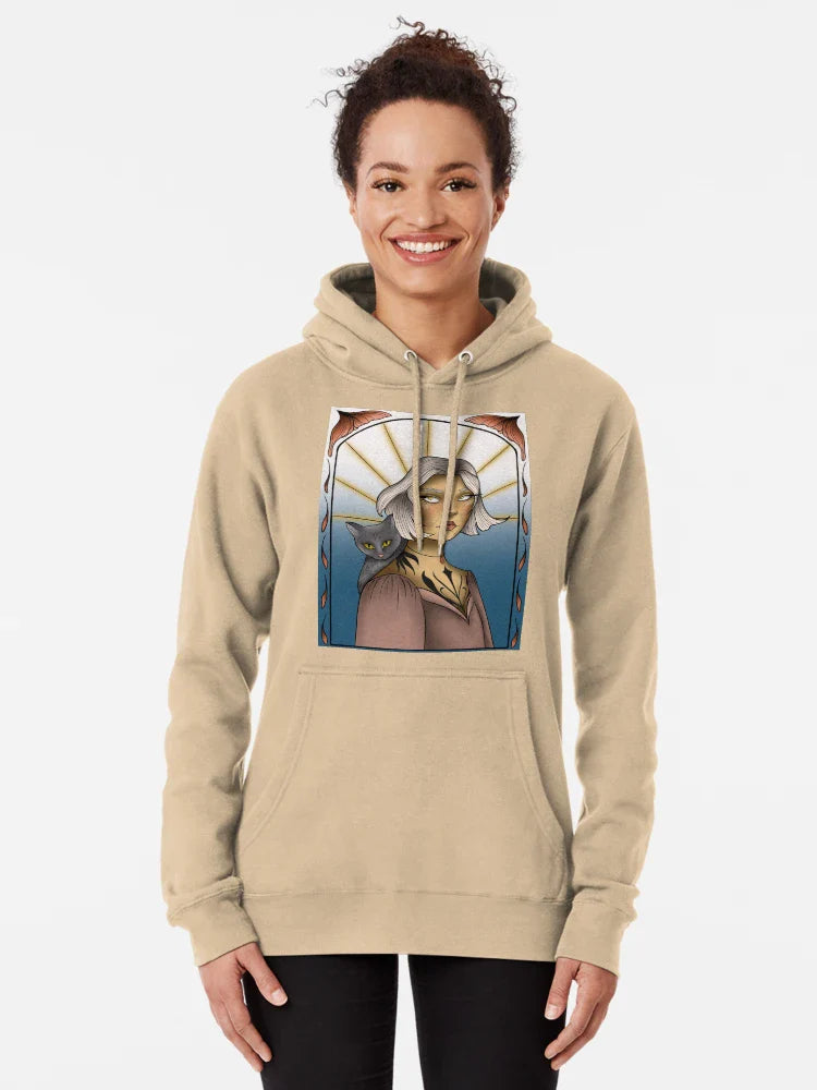 Art Nouveau Female portrait with cat Classic T-Shirt