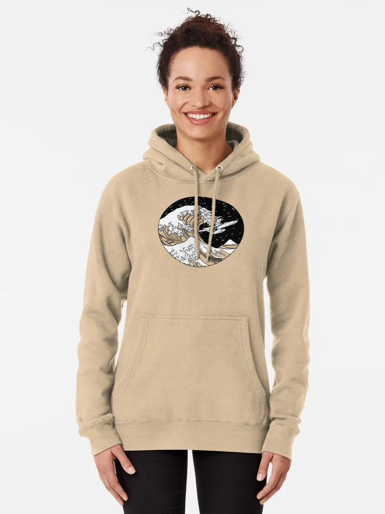 Trek Spaceship in Space - The Great Wave Classic T-Shirt