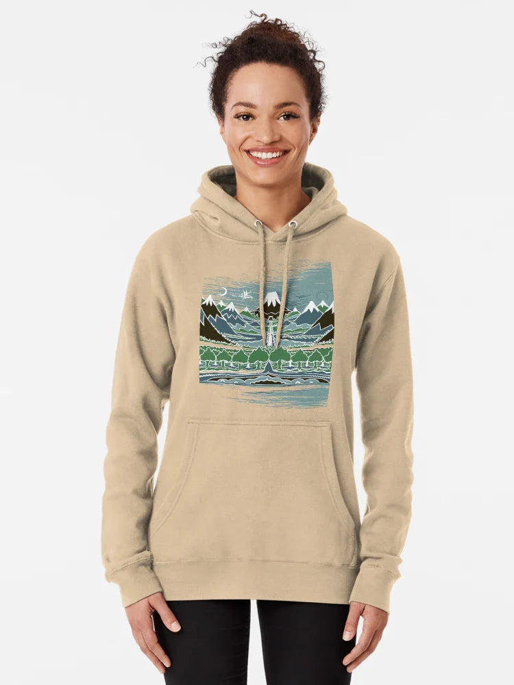 A Halflings journey on a mountain path through an elven wood in the style of J.R.R.Tolkien Classic T-Shirt
