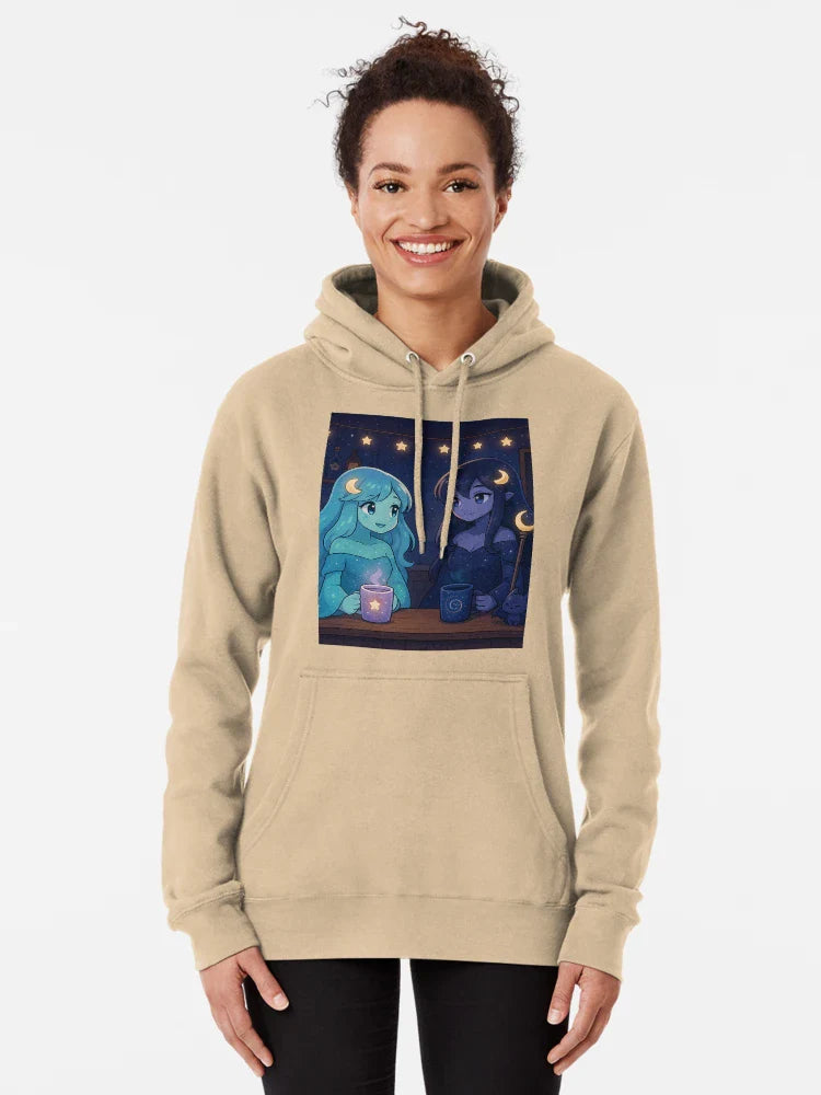 Twin Brew Between Worlds – Celestea & Lunessa Café Scene Classic T-Shirt