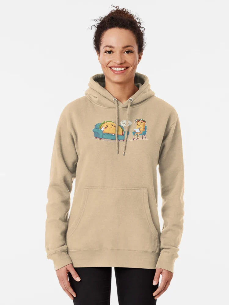 Taco Tuesday Therapy - Funny Cartoon Food Art Classic T-Shirt
