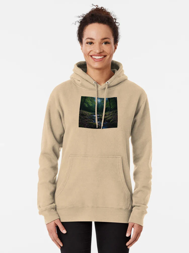 Moonlit Forest Stream - Nature Art Print Classic T-Shirt