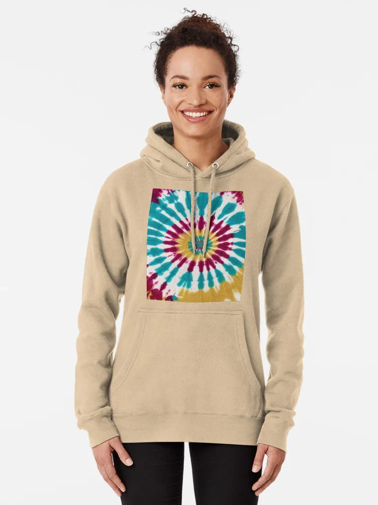 Beautiful Spiral Dye with Blue, Yellow and Hot Pink tie dye - colorful or playful tie-dye print Classic T-Shirt