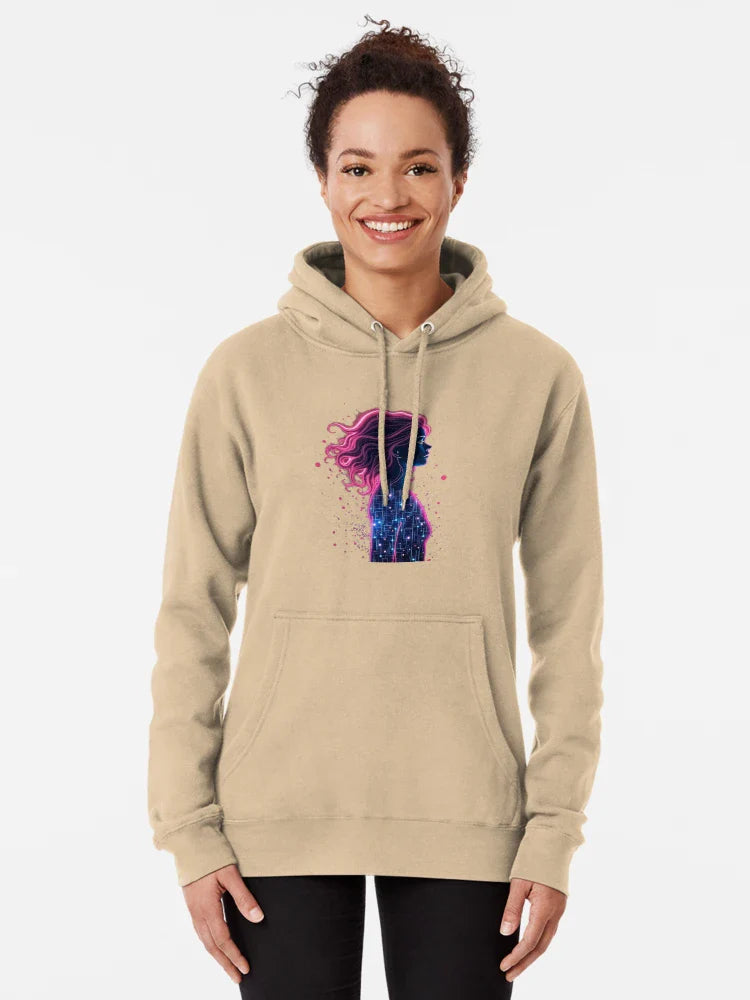 Cyber Goddess – Digital Oracle Glow Classic T-Shirt