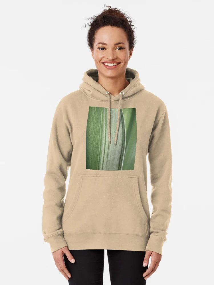 Abstract leaf - sage green boho leaves with stripes - nature and travel photography Classic T-Shirt
