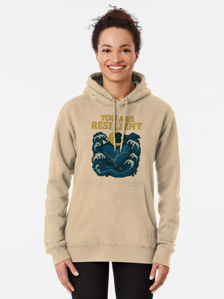 You Are Resilient – Kintsugi Heart Moon Wave Art Classic T-Shirt