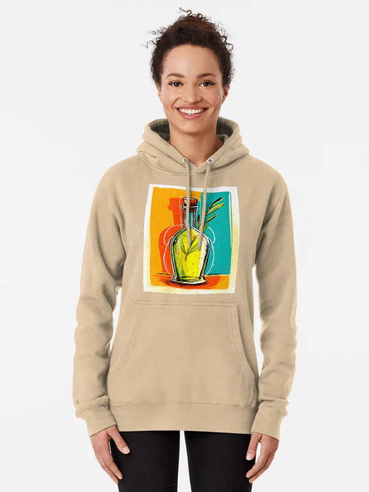 Olive Oil Bottle with Olive Branches - Culinary Art for Modern Mediterranean Kitchen Decor Classic T-Shirt