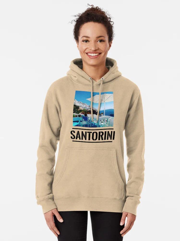 Travel city Santorini Greece blue sea souvenir Classic T-Shirt