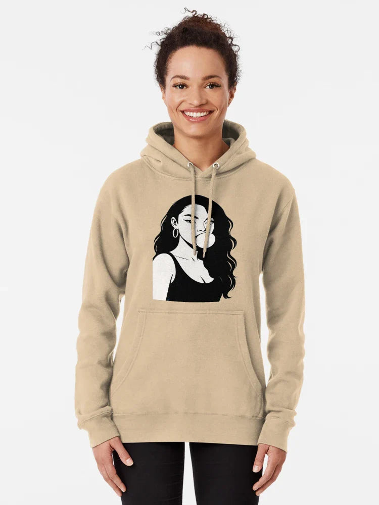 Badass Girl and Bubble Gum Portrait Classic T-Shirt