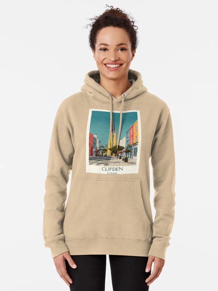 Clifden Poster – Pastel Streets & Cathedral Spire Classic T-Shirt