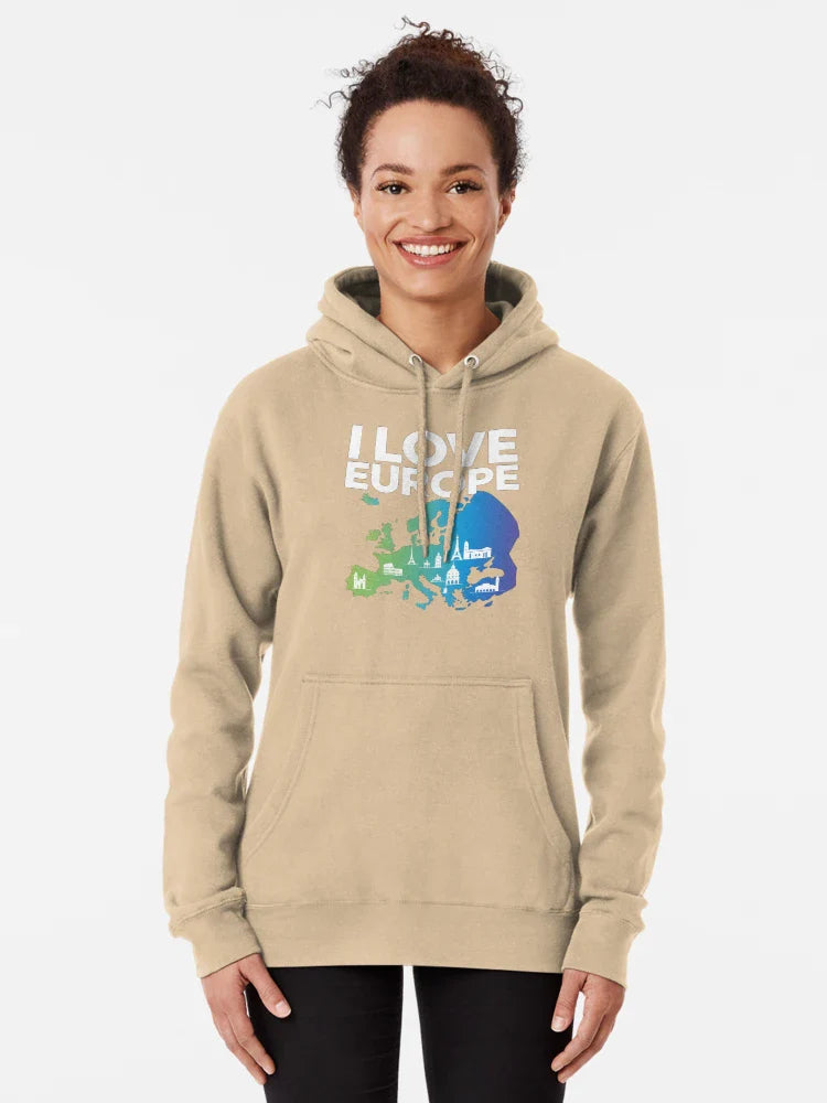 I Love Europe Landmark Exploration Map Classic T-Shirt