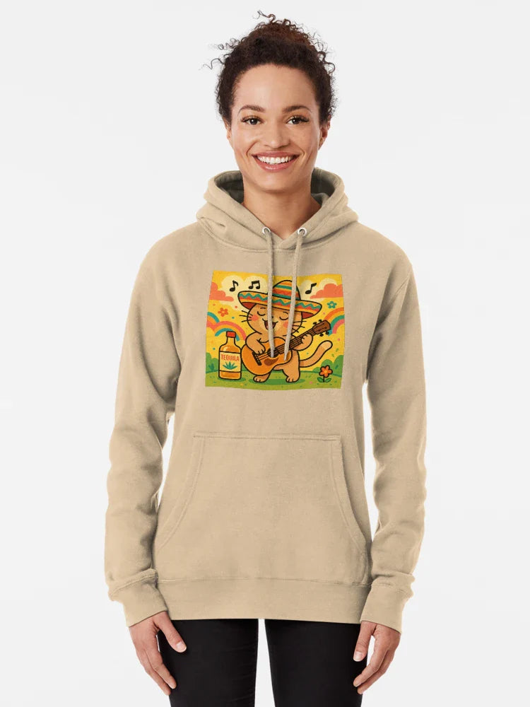 Tequila Cat in Sombrero playing guitar Classic T-Shirt