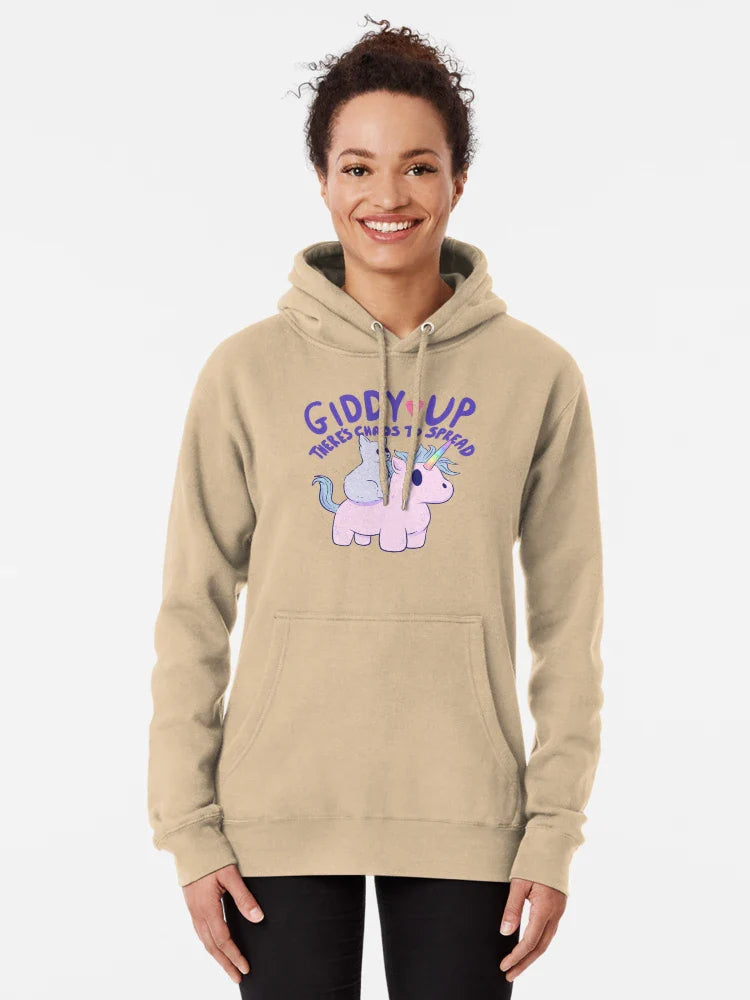 Cute Cat Riding Unicorn - Giddy Up, There’s Chaos to Spread Classic T-Shirt