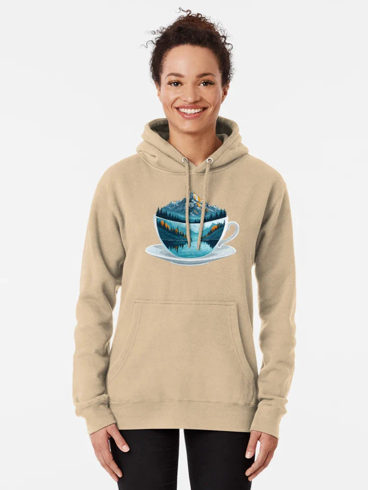 A Mountain Reflected in a Teacup - Surreal Nature Art. Classic T-Shirt