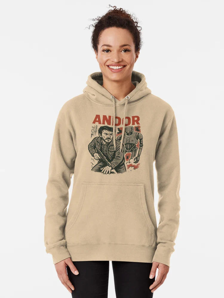 Andor - Rebel and Droid on the Run Illustration Classic T-Shirt